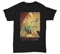 QIANHANTANG The God of Confectioners By Otto Dix Unisex 100% Cotton Short-Sleeve T-Shirts Black S