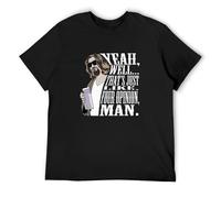 QIANHANTANG Yeah Well That's Just Like Your Opinion Unisex 100% Cotton Short-Sleeve T-Shirts Black M