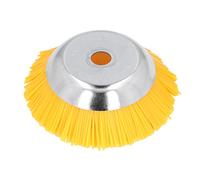 Qianjyvous Cabezal de recortadora con cepillo de rueda de nailon de 25 mm, Cable de Acero de manganeso de Alta dureza para deshierbe en césped de jardín, cepillo duradero para cortar hierba