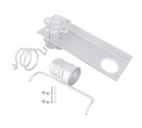 Qianjyvous Scaffale da parete in alluminio per il bagno, set portasciugamani con supporto per asciugacapelli, organizzatore moderno e antiruggine per bagno, e lavanderia