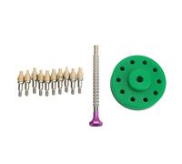 Qianjyvous Strumento per il montaggio delle lancette con pressa regolatrice in 10 misure, strumento professionale per l’installazione di aghi di orologi per kit di riparazione da orologiaio, (Verde)