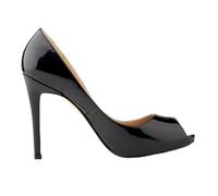 QIANKUN Piattaforma scarpe da sposa estate sexy da donna punta aperta tacchi alti sandali punta aperta tacchi alti-nero, 6