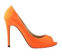 QIANKUN Piattaforma scarpe da sposa estate sexy da donna punta aperta tacchi alti sandali punta aperta tacchi alti-arancione, 6