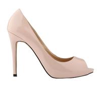 QIANKUN Piattaforma scarpe da sposa estate sexy da donna punta aperta tacchi alti sandali punta aperta tacchi alti-nude, 6