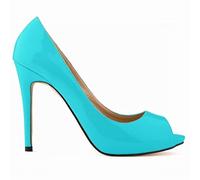 QIANKUN Piattaforma Scarpe da sposa Estate Sexy Ladies Open Toe Tacchi Alti Sandali Punta Aperta Tacchi Alti-skyblue, 7.5