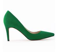 QIANKUN Scarpe sexy con tacco alto da donna con tacco alto alla moda a punta punta scarpe da donna eleganti nere rosse da lavoro con tacchi alti da sposa taglie forti verde, 41