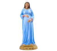 QIANLING Statua della Vergine Maria incinta, statuetta in resina Madre di Dio, decorazione religiosa cattolica per sala di preghiera, altare domestico, chiesa, mensola o tavolo, regalo spirituale per