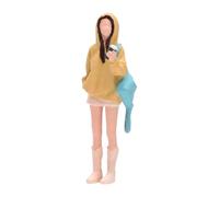 Qianly 1/64 Miniature Figures Model Diorama Garage Scene People Resin Realistic Tiny People Action Figure Character Models, Giallo 2.75 Cm