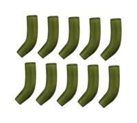 Qianly 10 Pezzi Carp Fishing Hook Kickers Sleeve Terminali Pesca Gomma Sleeve Amo Sleeve Antiallineamento Pesce Materiale Resistente E Leggero Adatto, Green S