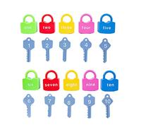 Qianly 10 Pezzi Gioco Sblocca Lucchetti Gioco Educativo Chiavi Apprendimento Bambini Legno Durevole Adatto per Bambini Piccoli Scuola Uso, 10 Locks 10 Keys