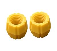 Qianly 2 Pezzi Adattatore Ricarica Dentifricio Accessorio Trasferimento Tubo Convertitore Riuso Facile Utilizzo Compatto Adatto per Bagno E Trasferta, Giallo