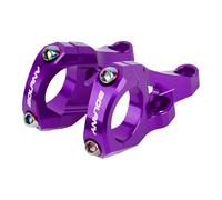 Qianly 2 Pezzi Attacco Manubrio Mountain Bike STEM Alluminio Fisso Leggero Moderno Componenti Versatili Facile Montaggio Adatto per Uomini Gare, Viola