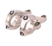 Qianly 2 Pezzi Attacco Manubrio Mountain Bike STEM Alluminio Fisso Leggero Moderno Componenti Versatili Facile Montaggio Adatto per Uomini Gare, Oro Rosa