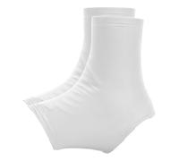 Qianly 2 Pezzi Copriscarpe per Tacchetti Fasce Protettive Manicotti per Caviglia Ghette Da Allenamento in Poliestere Flessibile Adatto per Partite di Calcio, Bianco