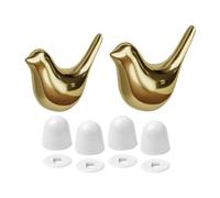 Qianly 2 Pezzi di Bulloni per WC, Accessori Decorativi di Ricambio per Bagno, Facili Da Installare, Copribulloni per WC Unici, Oro