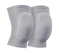 Qianly 2 Pezzi Ginocchiere Sportive Protezione per Articolazioni Supporto per Ginocchio Tutore da Allenamento in Poliestere Traspirante per Comfort Adatto P, Grigio