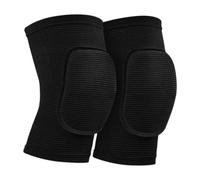 Qianly 2 Pezzi Ginocchiere Sportive Protezione per Articolazioni Supporto per Ginocchio Tutore da Allenamento in Poliestere Traspirante per Comfort Adatto P, Nero