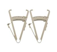 Qianly 2 Pezzi Plicometro Pinza per Misurare Grasso Strumento Adipometrico Metro per Circonferenze con Design Intuitivo Adatto per Principianti E Profession, Doppia Scala Bianca