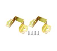 Qianly 2 Pezzi Staffe per Del Letto Supporti Telaio Cerniere di Rinforzo Ganci per Letto Ferramenta Resistente in Acciaio Adatto per Riparazi, Oro