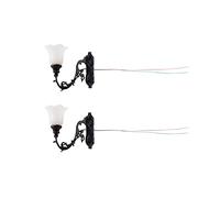 Qianly 2X Lampioni Vintage da Parete Modelli Mobili per Casa delle Bambole Micro Paesaggio Accessori Giocattolo Costruzione Tavolo di Sabbia / 12 Lampioni Mi, Stile f