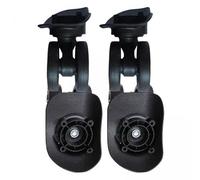 Qianly 2x Ruote di Sostituzione per Valigia Bagagli Ruota Girevole Resistente Nera Universale