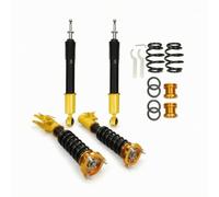 Qianly 4 Pezzi Kit Sospensione a Molla Elicoidale Regolabile Regolabili Kit Sospensioni con Molle Sportivi Ammortizzatori a Anello di Regolazione, Oro
