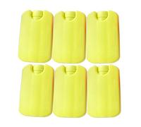 Qianly 6X Blocchi di Ghiaccio per Sacchetti, Ricongelabili, Salvaspazio, per Spiaggia, Barbecue, Campeggio, Viaggi, Giallo