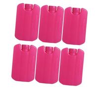 Qianly 6X Blocchi di Ghiaccio per Sacchetti, Ricongelabili, Salvaspazio, per Spiaggia, Barbecue, Campeggio, Viaggi, Rosa Scuro