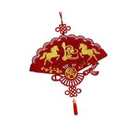 Qianly Addobbo Nuovo Anno Vietnamita Decorazione Elementi Classici Ornamento Sospeso con Parole di Buona Fortuna E Nappa Materiale Flanella Adatto per, Stile B