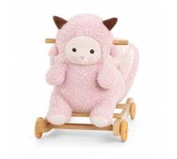 Qianly Agnello a in Peluche Antirovesciamento Cavalcabile Agnello con Maniglia Stabile Imbottito per Neonati e Bambini Piccoli,