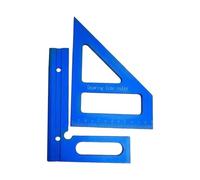 Qianly Angolare Ad Angolo Retto in Alluminio Alta Precisione Angolare Triangolare per Falegnameria Base Larga Stabile Righello per Tracciatura Angoli, Blu, Triangolo Imperiale