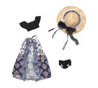 Qianly Armadio per Bambole da 30 Cm Composto da 4 Pezzi: Top, Gonna, Cappello E Mutandine, 4pc Blu