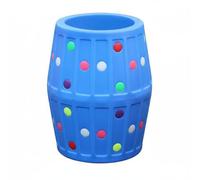 Qianly Barile Sensoriale per Bambini Barile Gioco Imbottito Rullo Sensoriale Tunnel Schiuma Attività Struttura Morbida Resistente Uso Interno Esterno, Blu