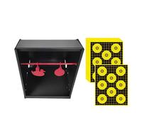Qianly Bersaglio Scatola Bersaglio Acciaio al Carbonio con Supporto Carta Accessori Raccolta Pratica Bersagli Rotanti Adatta per attività Sportive in, 8 Cerchi