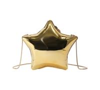 Qianly Borsa a tracolla con catena e pochette in acrilico da donna, a forma di, unica per la cerimonia di laurea, Oro