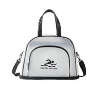 Qianly Borsa Da Spiaggia Tote Impermeabile Borsa Da Ginnastica E Sacca Da Mare in PVC con Cerniera Robusta Adatta per Donne per Viaggi E Tempo Libero, Bianco