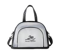 Qianly Borsa Da Spiaggia Tote Impermeabile Borsa Da Ginnastica E Sacca Da Mare in PVC con Cerniera Robusta Adatta per Donne per Viaggi E Tempo Libero, Nero