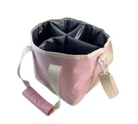 Qianly Borsa Portabottiglie a 4 Scomparti Manici Portabevande Isolata Contenitore da Trasporto, Array, Rosa, 21 18 21cm