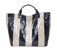 Qianly Borsa Tote Da Donna in PVC, Casual, Ideale per Studio, Shopping, Campeggio E Commissioni, Blu