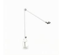 Qianly Braccio Articolato con Morsetto Snodabile Braccio con Morsetto da Scrivania Pieghevole Supporto per Streamer, Array, Bianco