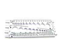 Qianly Calibro per Viti e Dadi Preciso | Miratore di Passi di Filettatura, Multifunzione, Calibro per Bulloni, Officina, Meccanici, Bianco