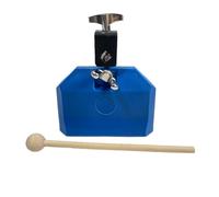 Qianly Campanaccio in Plastica con Staffa di Montaggio Leggero Campanaccio con Bacchetta Resistente Strumento a Percussione Stile Cowbell per Principianti,