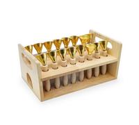 Qianly Campanelli Percussivo Stabile Campanelli con Supporto Ergonomico Campanello con Manico in Legno per Asilo
