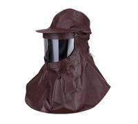 Qianly Cappuccio Antiacido in Pelle | Resistente , Regolabile, Schermo Facciale, per Industria Chimica, Laboratorio, Operatori Chimici