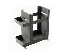 Qianly Carrello Porta Attrezzi Sportivi Robusto e Resistente Portaoggetti con Ruote per Attrezzatura Fitness Angoli Arrotondati per Garage, Grigio Meteora