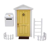 Qianly Casa delle Bambole da Fiaba con Accessori per Giochi Educativi, Giallo