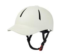 Qianly Casco da Equitazione per Cavalli, Casco da Equitazione per Esterni, Realizzato in PC con Struttura Ventilata E Cinturino Regolabile per Equitazione, C, Beige Taglia Unica