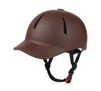 Qianly Casco da Equitazione per Cavalli, Casco da Equitazione per Esterni, Realizzato in PC con Struttura Ventilata E Cinturino Regolabile per Equitazione, C, caffè Formato Libero