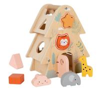 Qianly Casetta Incastro in Legno Didattico Casetta Delle Forme Facile da Afferrare Gioco Classificatore di Forme per Bambini, Cameretta