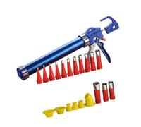 Qianly Caulking Machine Dispenser Manuale per Silicone con Impugnatura Ergonomica E di Flusso Costante in Alluminio Lega Adatto a Bagno Vetro Cucina, con Ugello